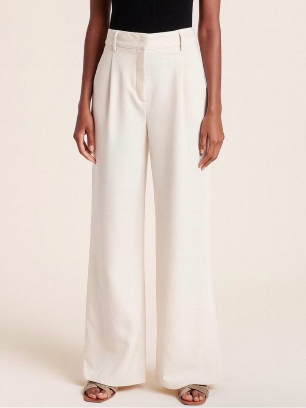 House of Harlow 1960 White High-Waist Trousers